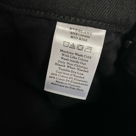 Everlane | The Mid Rise Skinny Jeans Black Size 24 - Picture 5 of 9